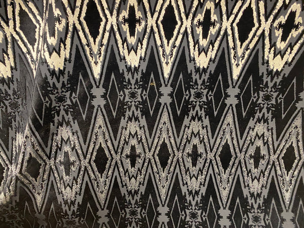 NEW! Prince Vanny Zig Zag Upholstery Chenille Fabric- Black and Grey - Fancy Styles Fabric Pierre Frey Lee Jofa Brunschwig & Fils
