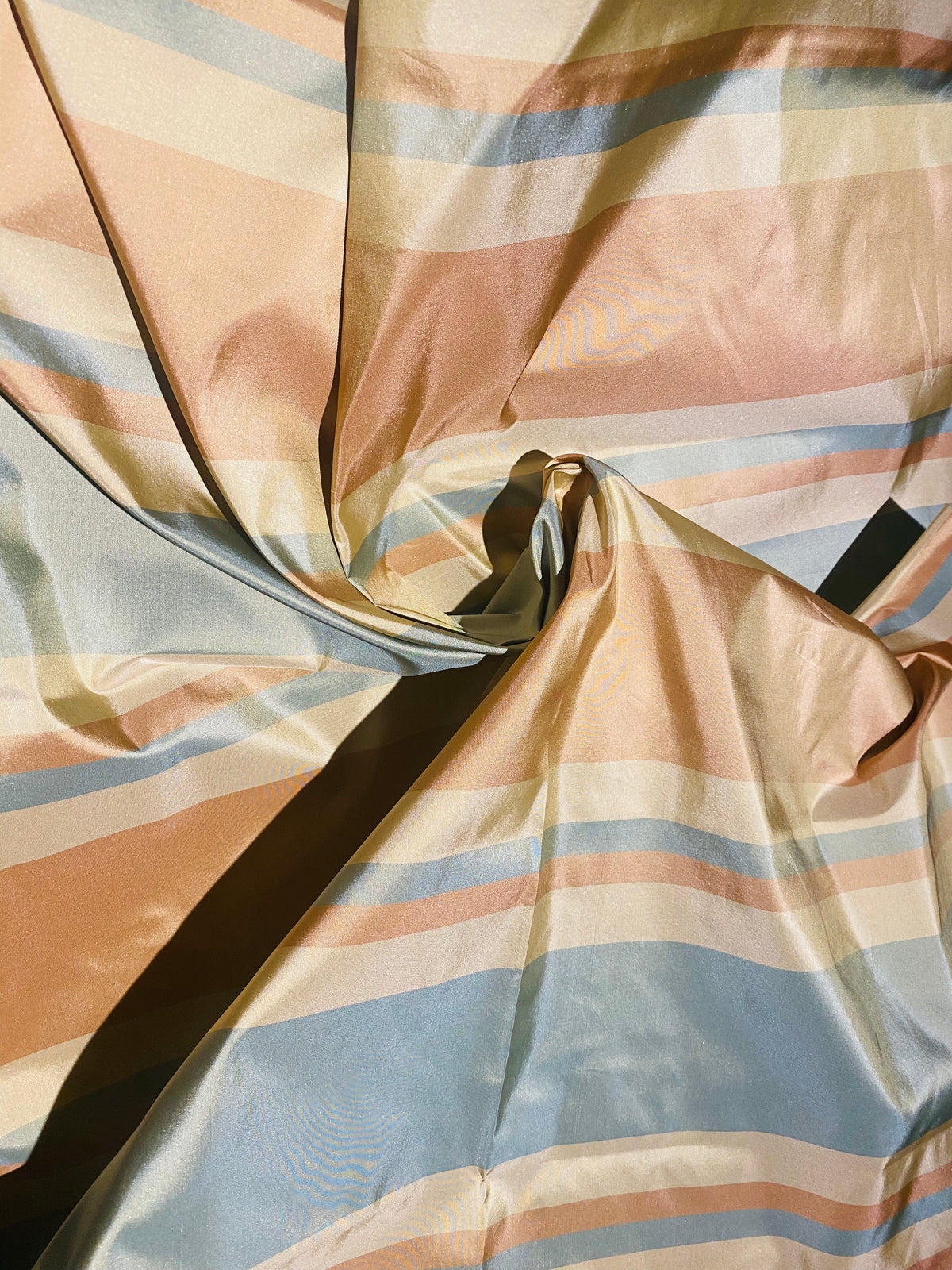 NEW Lady Gratis 100% Silk Taffeta Fabric Blue and Pink Stripes SB_1_16 - Fancy Styles Fabric Pierre Frey Lee Jofa Brunschwig & Fils