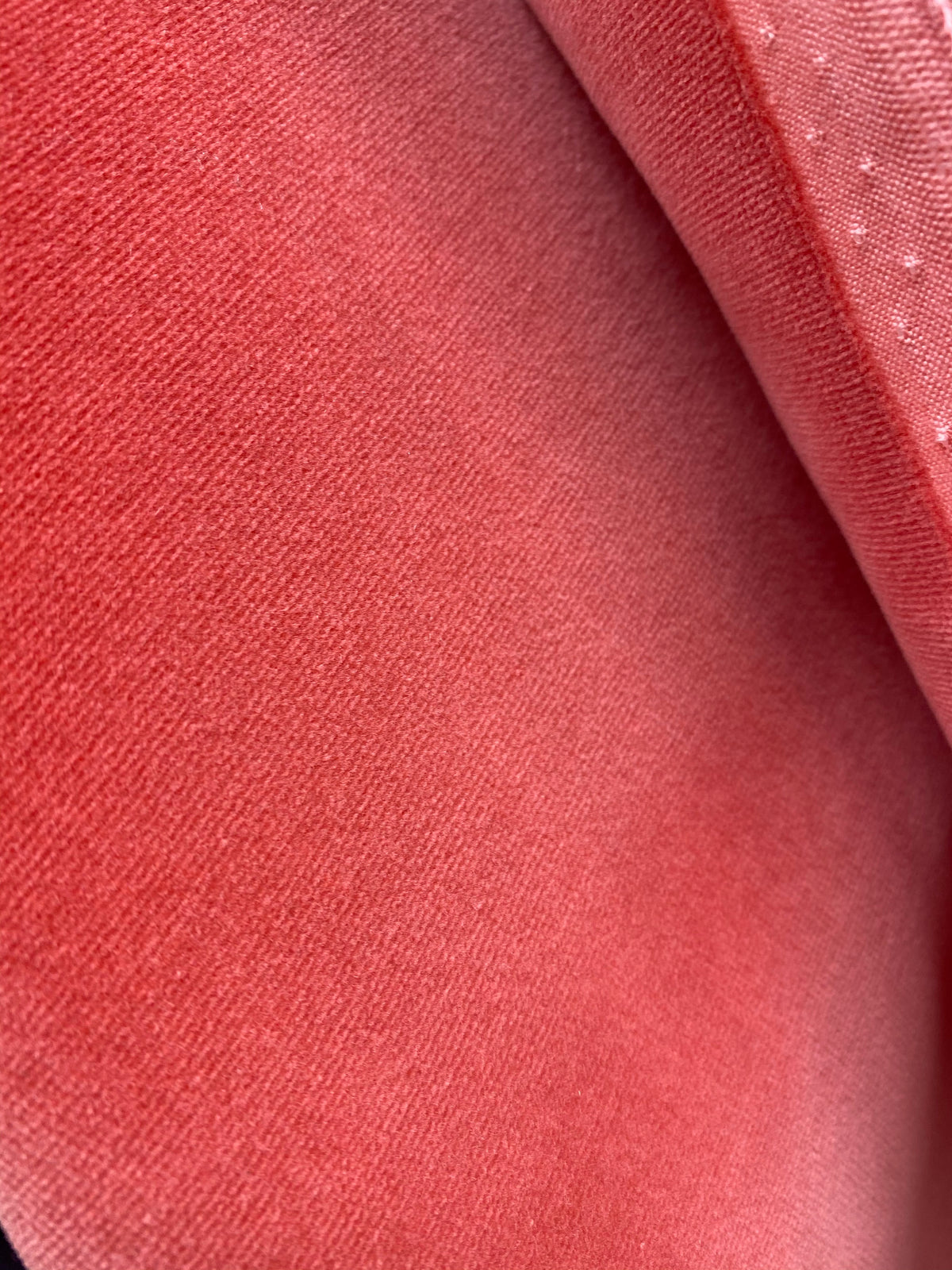 NEW! Prince Oliver - Designer 100% Cotton Made In Belgium Upholstery Velvet Fabric - Icy Coral - Fancy Styles Fabric Pierre Frey Lee Jofa Brunschwig & Fils