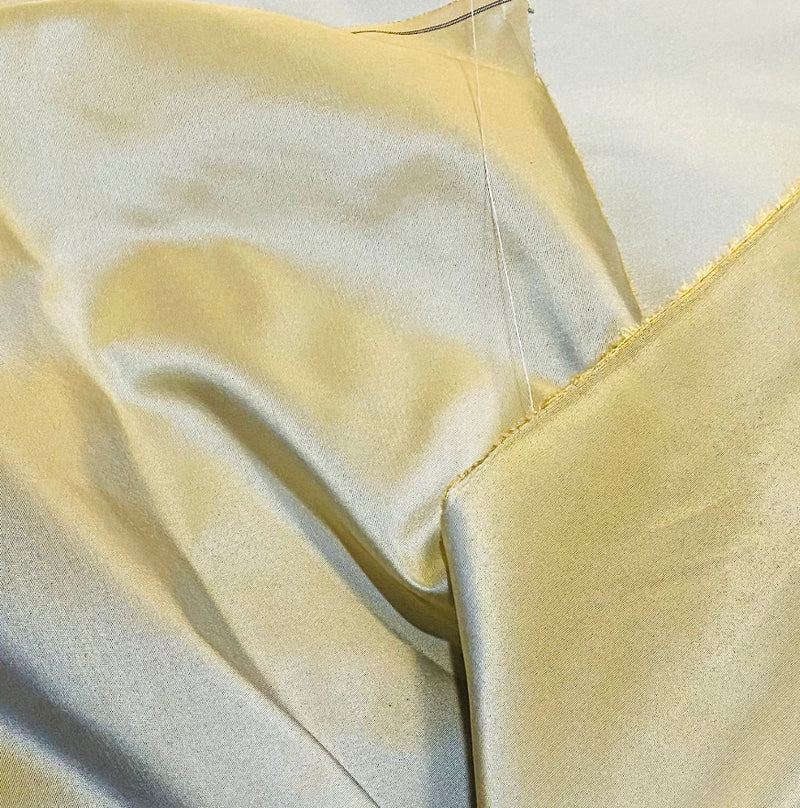 NEW Lady Lisa 100% Silk Taffeta Fabric - Solid Aqua with Yellow Iridescence