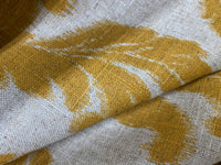 NEW Lady Lily Linen Inspired Upholstery Damask Brocade Drapery Sunflower Yellow Fabric - Fancy Styles Fabric Pierre Frey Lee Jofa Brunschwig & Fils