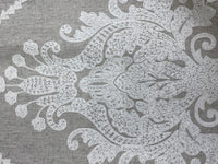 NEW! Lady Lila Novelty Crewel Embroidered Fabric Light Grey and White - Fancy Styles Fabric Pierre Frey Lee Jofa Brunschwig & Fils