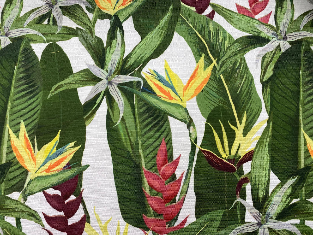 NEW Lady Paradise Designer Indoor/Outdoor Waterproof Upholstery Fabric- Palm Birds of Paradise - Fancy Styles Fabric Pierre Frey Lee Jofa Brunschwig & Fils