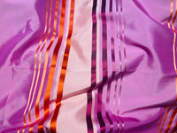 NEW! Lady Clementine 100% Silk Taffeta Ribbon Stripe Fabric - Pink, Red, Lavender SB_1_6 - Fancy Styles Fabric Pierre Frey Lee Jofa Brunschwig & Fils