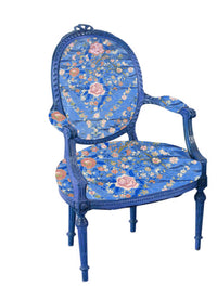 NEW! Custom-Order King Louis XIV Novelty 100% Silk Jacquard Embroidered Floral Upholstery Fabric - Cornflower Blue - Fancy Styles Fabric Pierre Frey Lee Jofa Brunschwig & Fils