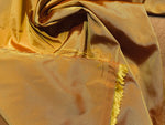 NEW Lady Frank Light Designer “Faux Silk” Taffeta Fabric Made in Italy Yellow with Red Iridescence