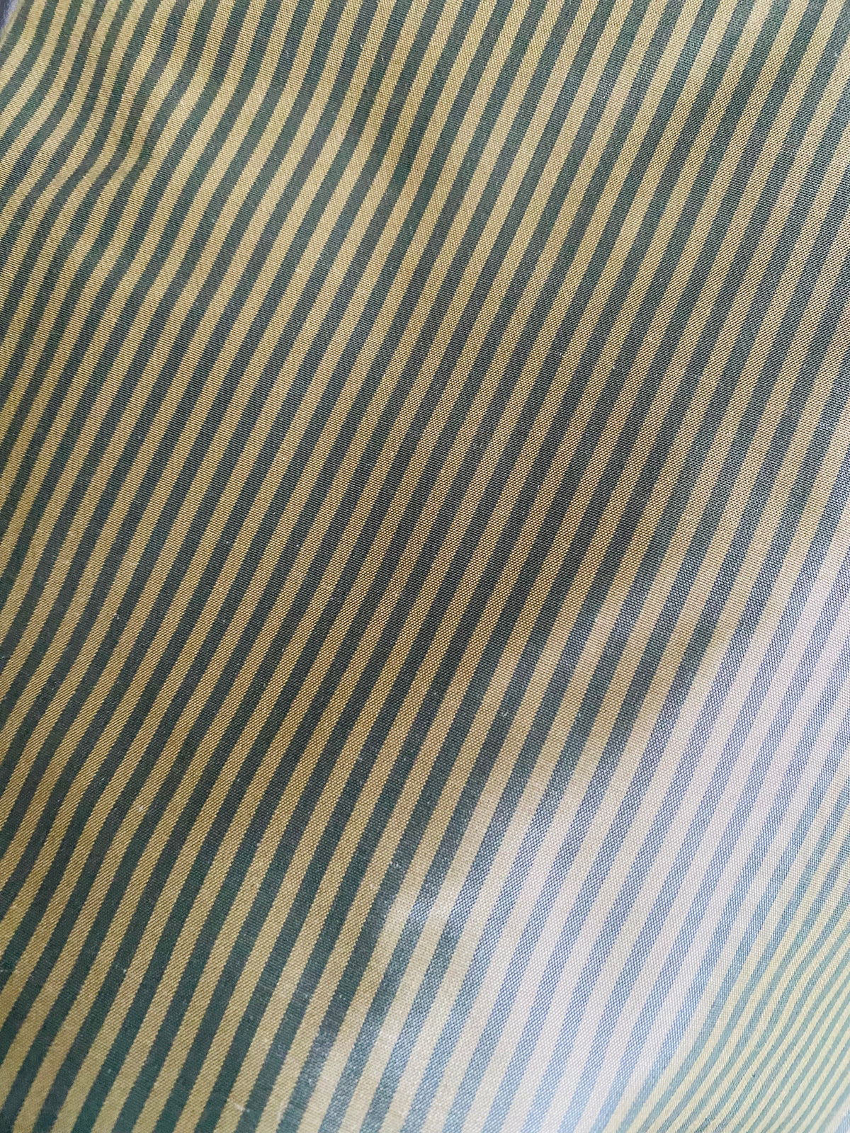 NEW Lady Bernadette 100% Silk Taffeta Fabric with 1/8” Grey and Gold Pinstripes SB_8_51 - Fancy Styles Fabric Pierre Frey Lee Jofa Brunschwig & Fils