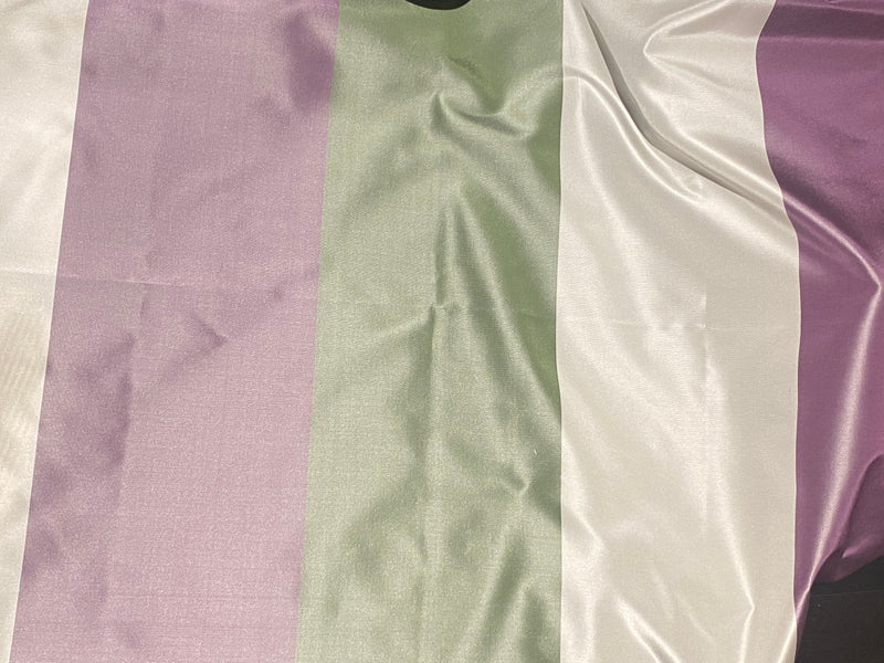 NEW Lady Bardot Designer 100% Silk Taffeta Fabric- Raspberry Pink Purple  Stripes