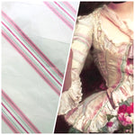 NEW Princess Josephine 100% Silk Taffeta Striped Ivory and Pink