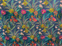NEW! SALE! Lord Frederick Novelty Embroidered Floral Drapery and Decorating Fabric in Blue - Fancy Styles Fabric Pierre Frey Lee Jofa Brunschwig & Fils