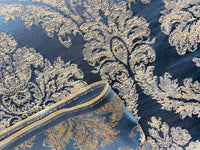 NEW! Princess Penelope Brocade Medallion Fabric- Blue - Fancy Styles Fabric Pierre Frey Lee Jofa Brunschwig & Fils