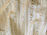 NEW Princess Avery Novelty Ritz Neoclassical Brocade Striped Satin Fabric - Louis Cream White - Fancy Styles Fabric Pierre Frey Lee Jofa Brunschwig & Fils