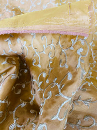 NEW! Duchess Buttercup Faux Silk Embroidered Fabric - Fancy Styles Fabric Pierre Frey Lee Jofa Brunschwig & Fils