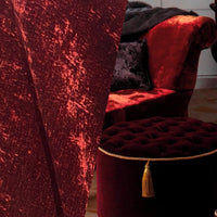 NEW! Sir Sylvio Luxury Heavyweight Upholstery Velvet Chenille Fabric - Red - BTY - Fancy Styles Fabric Pierre Frey Lee Jofa Brunschwig & Fils