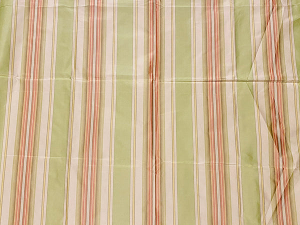 NEW! Lady Lair 100% Silk Taffeta Ice Cream Parlor Striped Fabric - Pink and Green - Fancy Styles Fabric Pierre Frey Lee Jofa Brunschwig & Fils