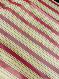 NEW! Lady Danica 100% Silk Taffeta 1/2” Striped Fabric - Pink - Fancy Styles Fabric Pierre Frey Lee Jofa Brunschwig & Fils
