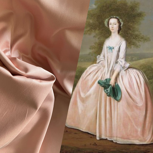 NEW Queen Ester 100% Cotton Sateen Fabric- Peach - Fancy Styles Fabric Pierre Frey Lee Jofa Brunschwig & Fils