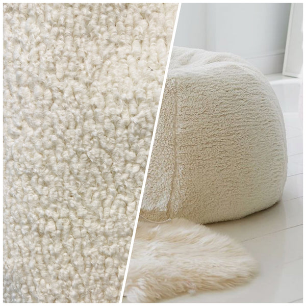 NEW Sir Hugo Designer Upholstery Boucle Sherpa Faux Fur Fabric in Cream White - Fancy Styles Fabric Pierre Frey Lee Jofa Brunschwig & Fils