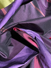 NEW Duchess Philippa Designer 100% Silk Dupioni Plaid Tartan Ribbon Fabric Purple - Fancy Styles Fabric Pierre Frey Lee Jofa Brunschwig & Fils