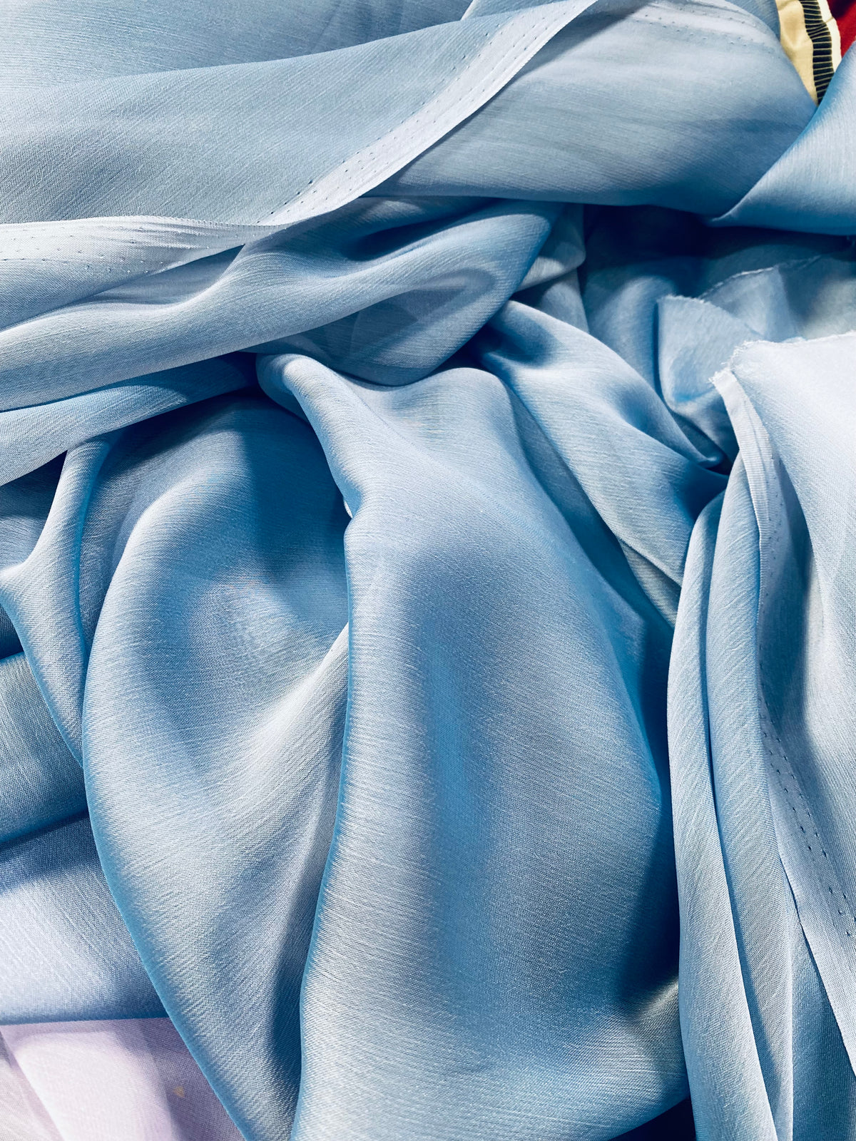 NEW! Duchess Deseray Silk & Poly Chiffon Sheer Fabric - Light Blue - Fancy Styles Fabric Pierre Frey Lee Jofa Brunschwig & Fils