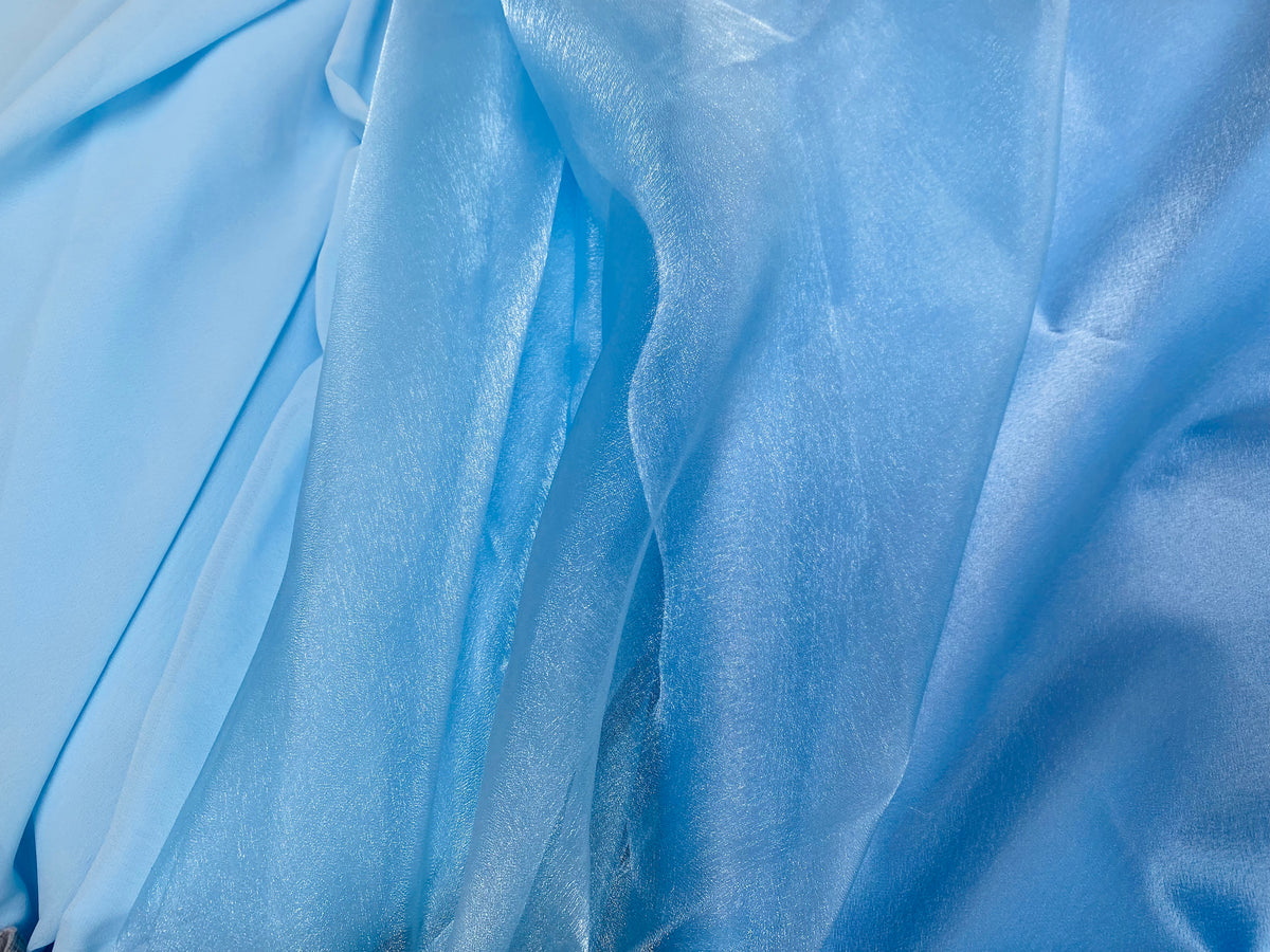 NEW Princess Cinderella Organza Light Blue Fabric - Fancy Styles Fabric Pierre Frey Lee Jofa Brunschwig & Fils