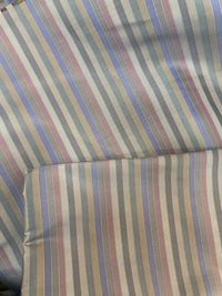 NEW Duchess Roxanne 100% Silk Taffeta Stripes - Blue-Grey SB_1_61 - Fancy Styles Fabric Pierre Frey Lee Jofa Brunschwig & Fils