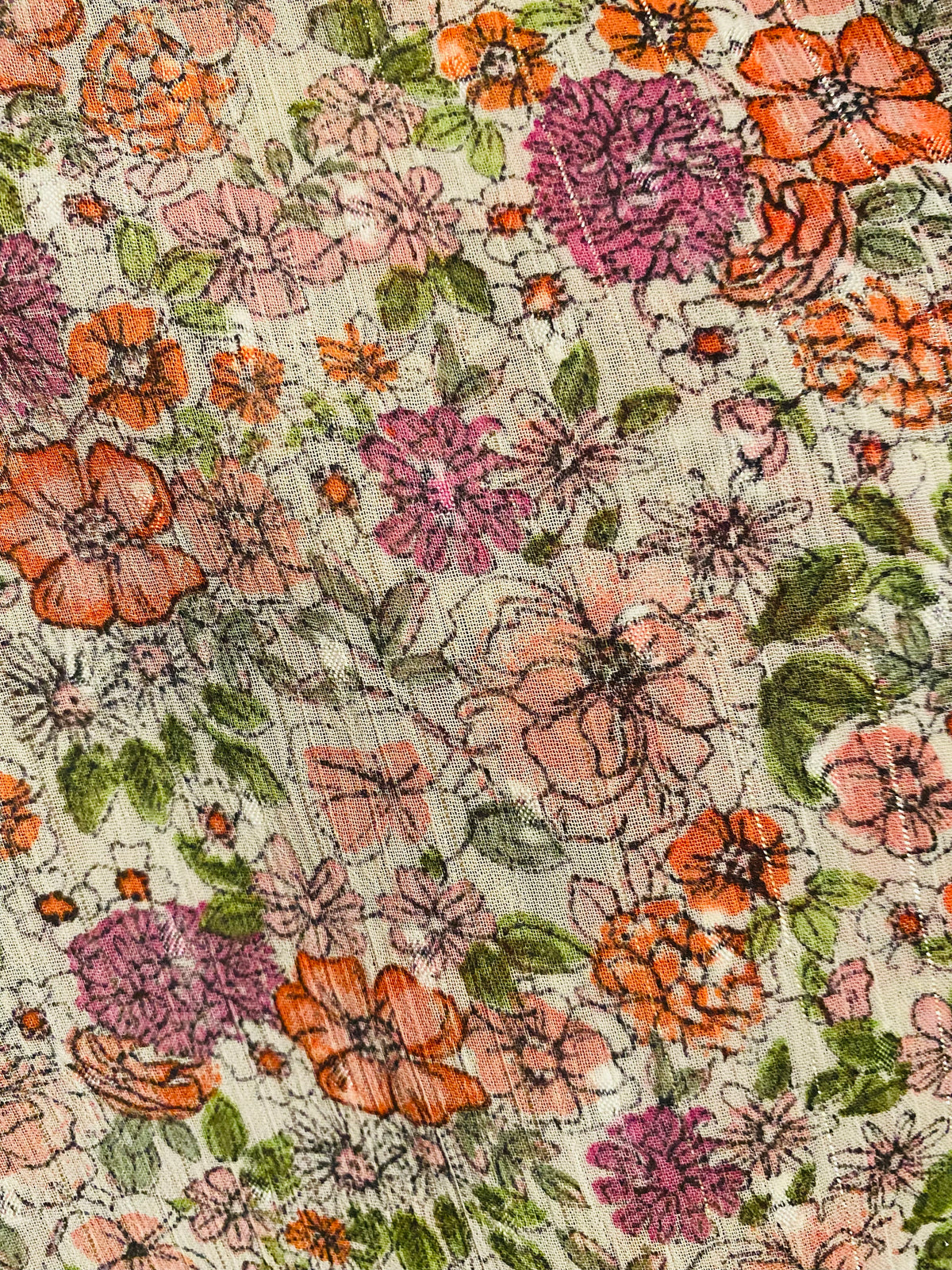 NEW Miss Maisy Crepe Floral Lightweight Dress Fabric - Pink - Fancy Styles Fabric Pierre Frey Lee Jofa Brunschwig & Fils
