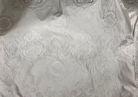 NEW Countess Robin 100% Silk Jacquard Neoclassical Light Gray Damask - Fancy Styles Fabric Pierre Frey Lee Jofa Brunschwig & Fils