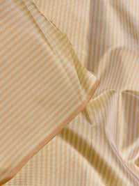 NEW Lady Bernadette 100% Silk Taffeta Fabric with 1/8” Peach and Butter Yellow Stripes SB_8_44 - Fancy Styles Fabric Pierre Frey Lee Jofa Brunschwig & Fils