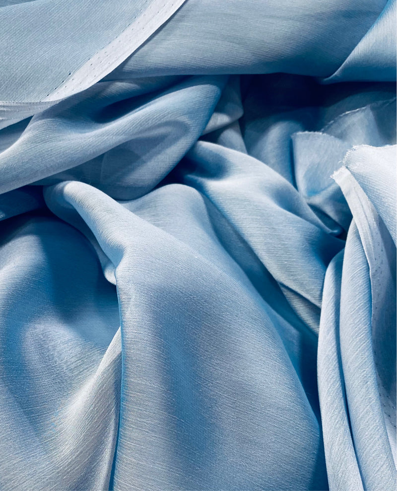 NEW! Duchess Deseray Silk & Poly Chiffon Sheer Fabric - Light Blue