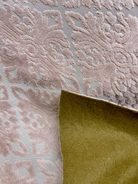 NEW! DEAL! Duchess Dorrington Damask Upholstery Chenille Velvet Fabric In Blush Pink - Fancy Styles Fabric Pierre Frey Lee Jofa Brunschwig & Fils
