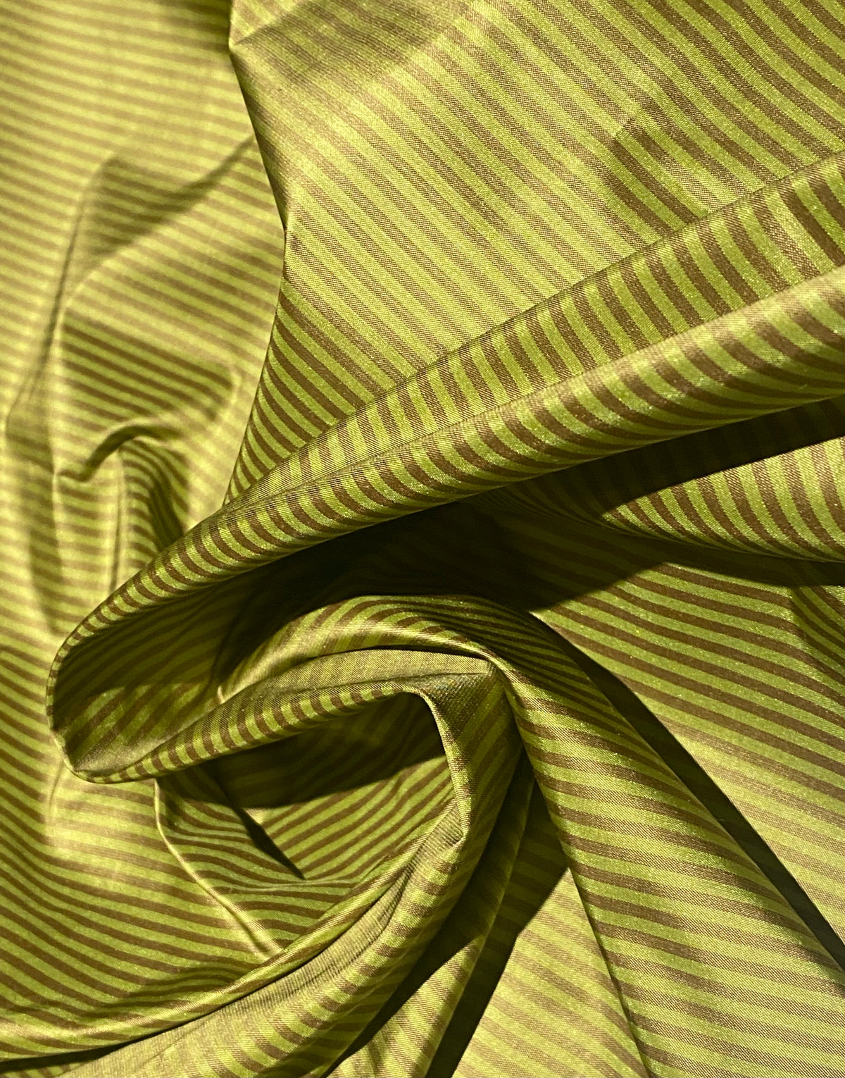 NEW Lady Bernadette 100% Silk Taffeta Fabric with Burgundy Red and Leaf Green Stripes SB_8_48 - Fancy Styles Fabric Pierre Frey Lee Jofa Brunschwig & Fils