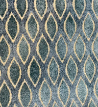 NEW King Roland Burnout Diamond Chenille Velvet Fabric Upholstery Blue - Fancy Styles Fabric Pierre Frey Lee Jofa Brunschwig & Fils
