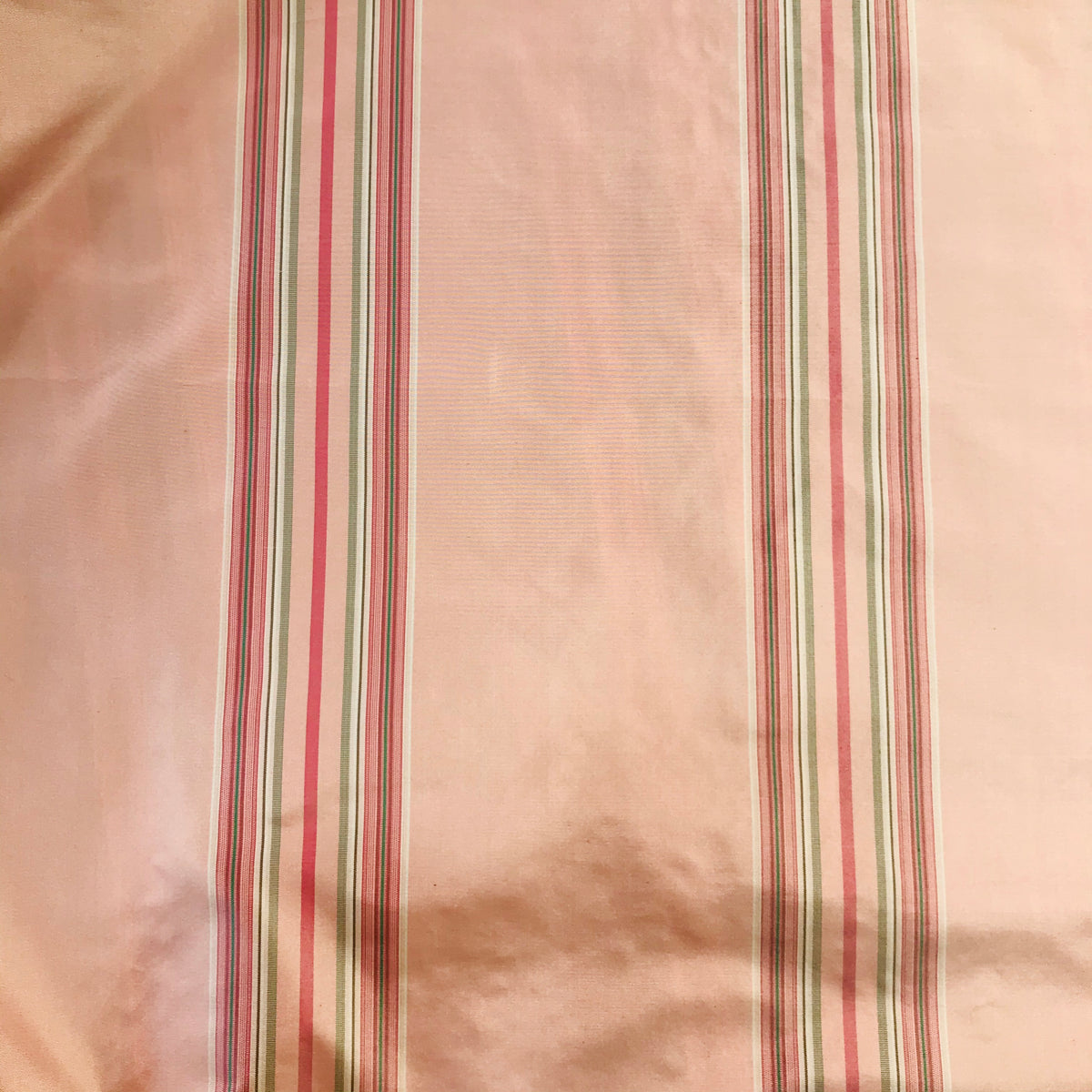 NEW Princess Josephine Designer 100% Silk Taffeta Stripes Fabric - Pink 55” Wide - Fancy Styles Fabric Pierre Frey Lee Jofa Brunschwig & Fils