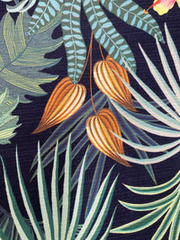 NEW Lady Tropicana Designer Indoor/Outdoor Waterproof Upholstery Fabric- Palm Floral Black - Fancy Styles Fabric Pierre Frey Lee Jofa Brunschwig & Fils