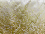 NEW! SALE! Italian Brocade Floral Medallion Fabric- Greenish Yellow- Upholstery Neoclassical Louis