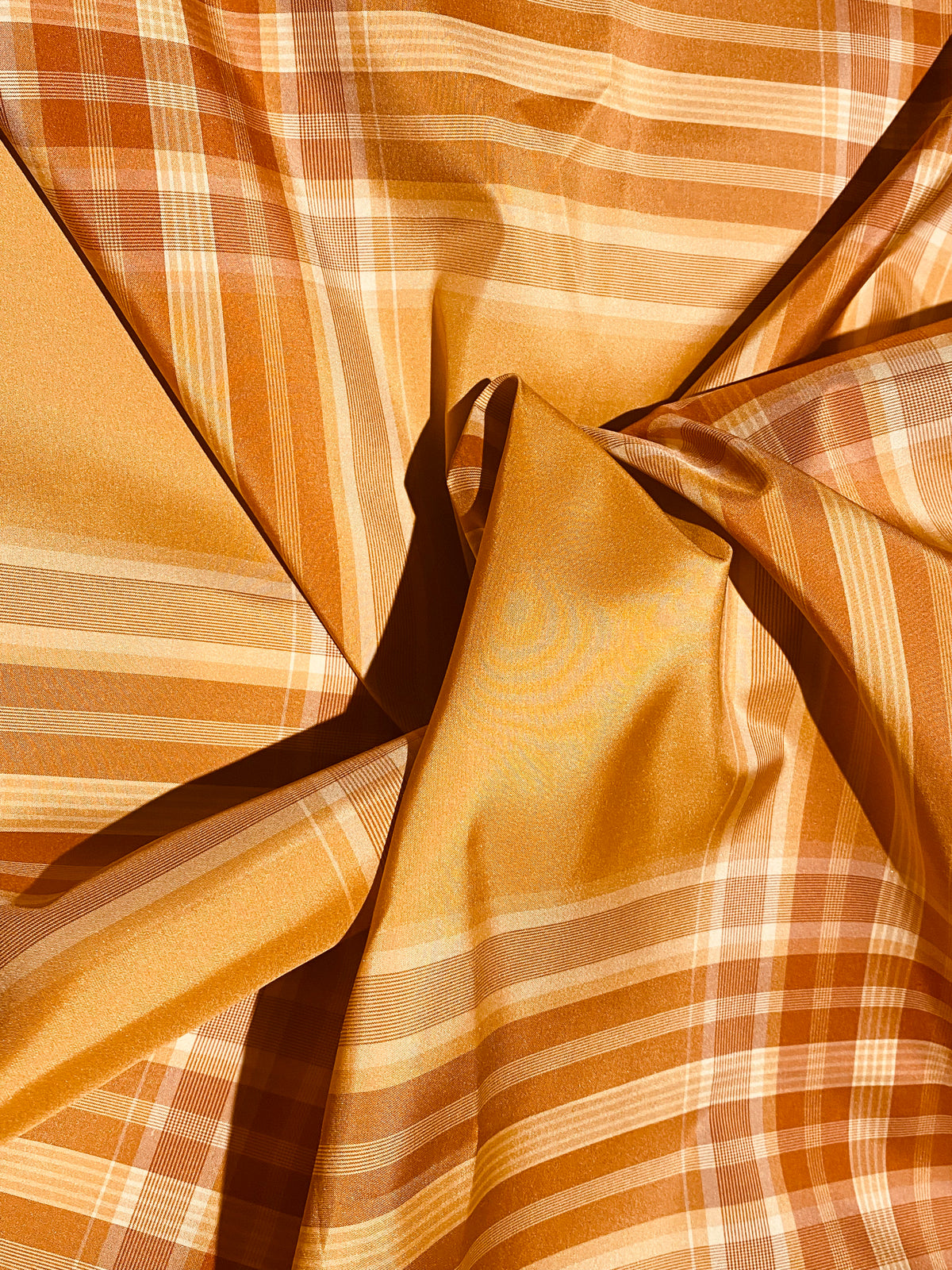 NEW Lady Pippy 100% Silk Taffeta Peach Plaid Fabric SB_6_34 - Fancy Styles Fabric Pierre Frey Lee Jofa Brunschwig & Fils