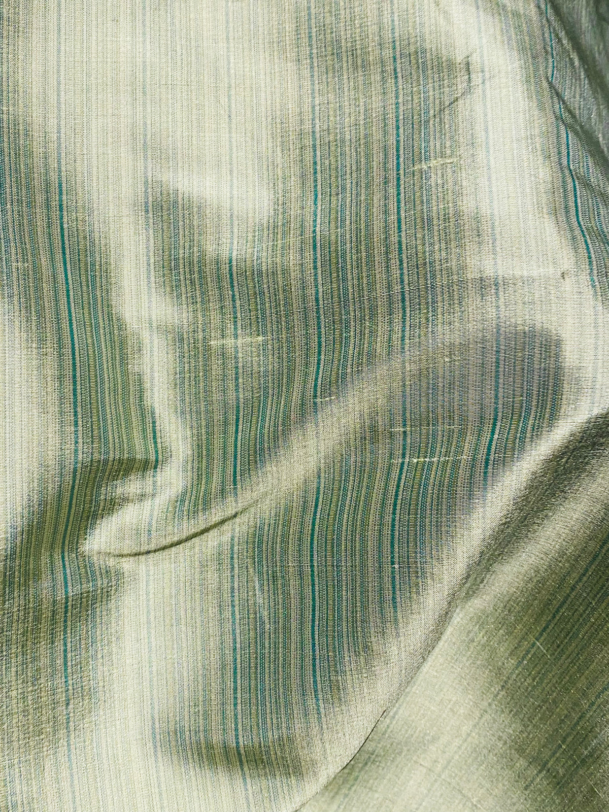 NEW! Lady Bridgette 100% Silk Dupioni Teal & Green Pinstripe Stripe Fabric - Fancy Styles Fabric Pierre Frey Lee Jofa Brunschwig & Fils