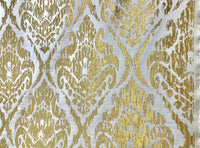 NEW Damask Pattern Gold Motif Decorating Drapery Fabric - Fancy Styles Fabric Pierre Frey Lee Jofa Brunschwig & Fils
