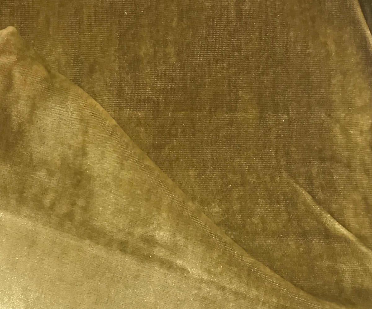 NEW Designer Silk Rayon Velvet Fabric - Dusty Mustard- By The Yard - Fancy Styles Fabric Pierre Frey Lee Jofa Brunschwig & Fils