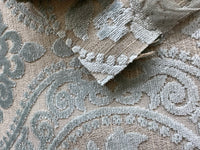 NEW! Sir Sanders Novelty Burnout Medallion Chenille Velvet Fabric - Light Aqua Blue- Upholstery - Fancy Styles Fabric Pierre Frey Lee Jofa Brunschwig & Fils