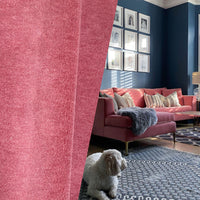 NEW! Princess Piama - Made in England- Soft Solid Cotton Blend Velvet Fabric in Soft Rose Pink - Fancy Styles Fabric Pierre Frey Lee Jofa Brunschwig & Fils