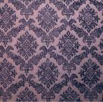 Lady Daneris Designer Antiqued Chenille Medallion Velvet Fabric - Purple - Upholstery