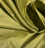 NEW Lady Bernadette 100% Silk Taffeta Fabric with Burgundy Red and Leaf Green Stripes SB_8_48