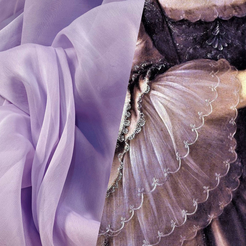 NEW! Duchess Deseray Silk & Poly Chiffon Sheer Fabric - Lavender