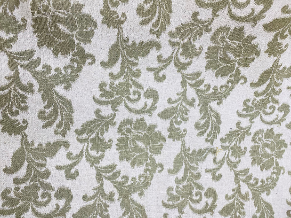 NEW Lady Lily Linen Inspired Upholstery Damask Brocade Drapery Gray Fabric - Fancy Styles Fabric Pierre Frey Lee Jofa Brunschwig & Fils