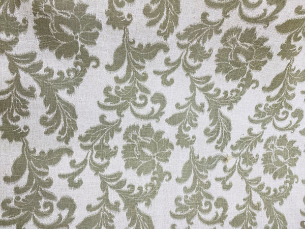 NEW Lady Lily Linen Inspired Upholstery Damask Brocade Drapery Gray Fabric - Fancy Styles Fabric Pierre Frey Lee Jofa Brunschwig & Fils