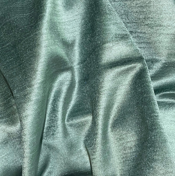 NEW! Lady Nicolette Designer Antiqued Velvet Fabric - Sage-Aqua Green - Upholstery BTY - Fancy Styles Fabric Pierre Frey Lee Jofa Brunschwig & Fils