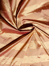 NEW Prince Ezekiel 100% Silk Dupioni Stripe Fabric - Faded Red and Gold - Fancy Styles Fabric Pierre Frey Lee Jofa Brunschwig & Fils