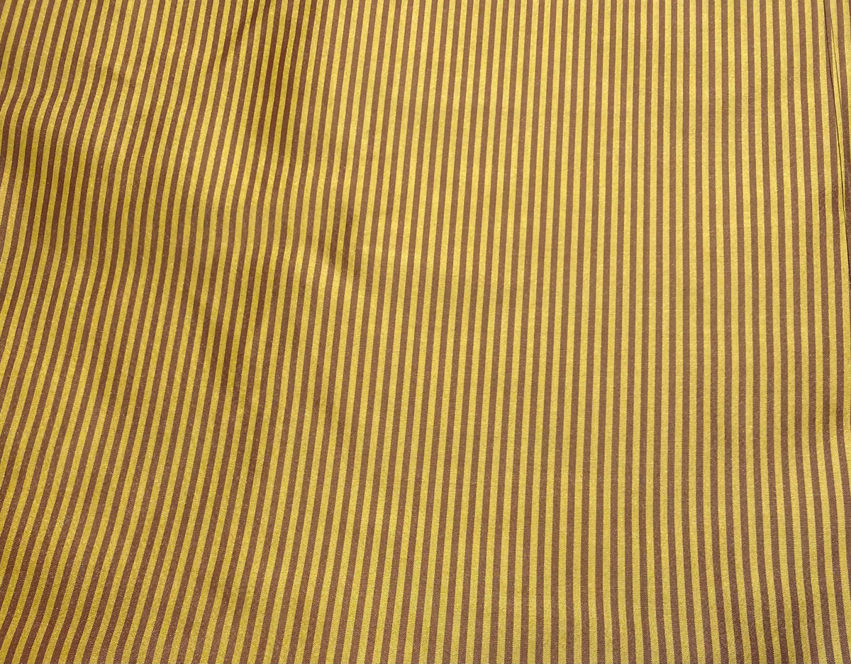 NEW Lady Bernadette 100% Silk Taffeta Fabric with 1/8” Burgundy and Yellow Stripes SB_8_50 - Fancy Styles Fabric Pierre Frey Lee Jofa Brunschwig & Fils